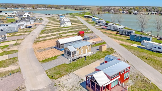6400 Peninsula Rd, Kerens, TX 75144 - birds eye view of property with a water view and a residential view