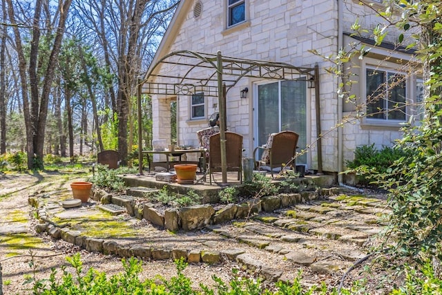 exterior space with a patio