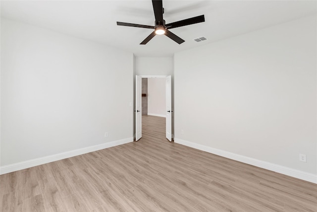 216 Dove Haven Dr, Wylie, TX 75098 - empty room with light wood finished floors, ceiling fan, and baseboards