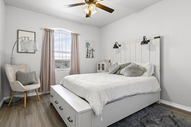 1753 Rio Penasco Rd, Fort Worth, TX 76052 - bedroom with wood finished floors and a ceiling fan