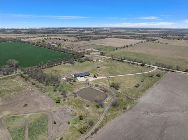 bird's eye view featuring a rural view