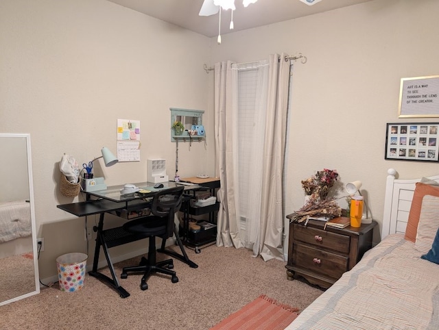 bedroom with carpet floors