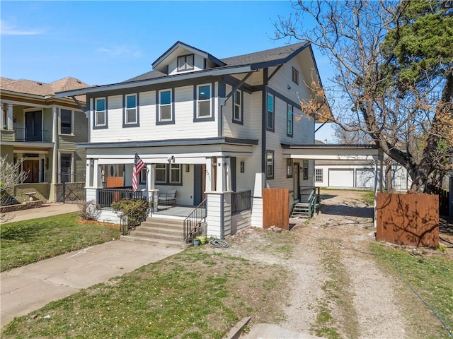 2211 Morrow Ave, Waco, TX 76707 - traditional style home featuring a porch and driveway
