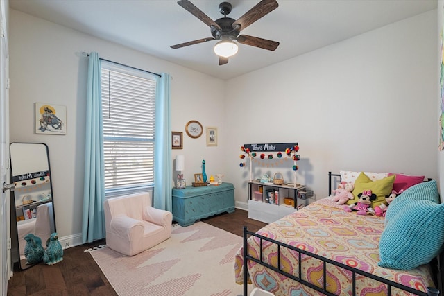 113 Glenwood Dr, Oak Point, TX 75068 - bedroom featuring wood finished floors and a ceiling fan