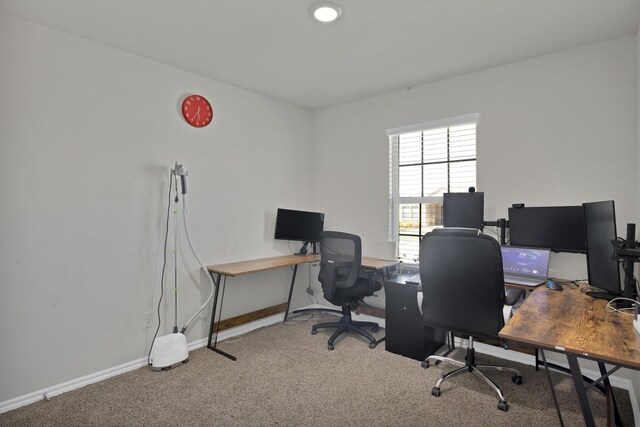 808 Glover Dr, Aubrey, TX 76227 - office area featuring carpet floors and baseboards