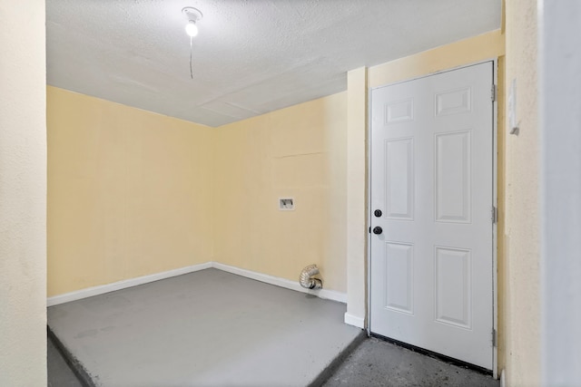 7918 Racine Dr, Dallas, TX 75232 - laundry room with laundry area, a textured ceiling, and baseboards