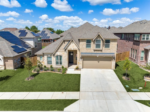 632 Ridgewater Trl, Fort Worth, TX 76131 - view of front of house with fence, a residential view, concrete driveway, roof with shingles, and a garage