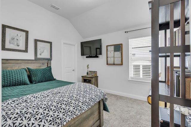 2860 Bluegill Ln, Prosper, TX 75078 - bedroom with vaulted ceiling, carpet, and baseboards
