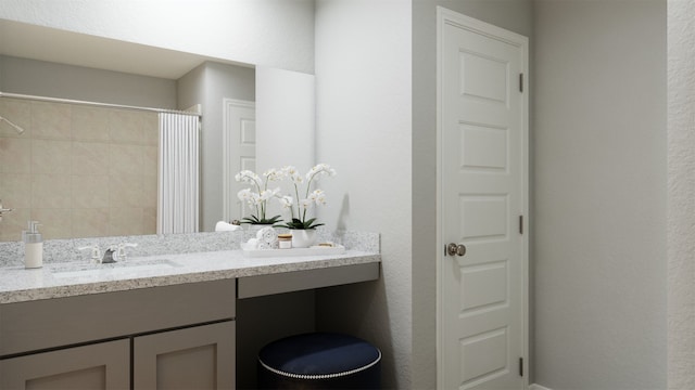10609 Stag Ln, Fort Worth, TX 76036 - bathroom featuring curtained shower and vanity