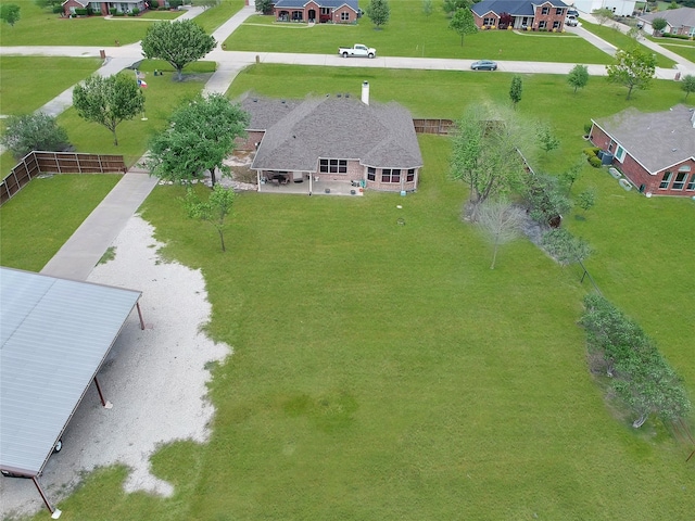 bird's eye view featuring a residential view