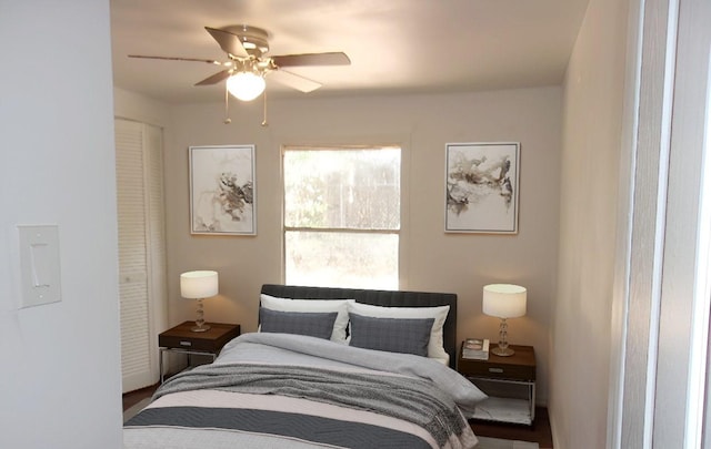711 Dubois St, Denison, TX 75020 - bedroom featuring ceiling fan
