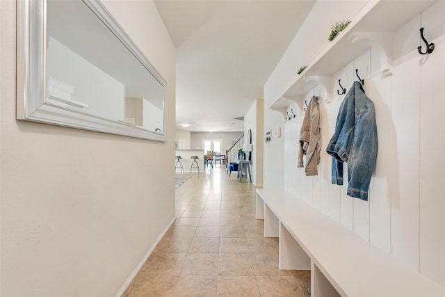 2224 Loreto Dr, Fort Worth, TX 76177 - mudroom with light tile patterned floors and baseboards
