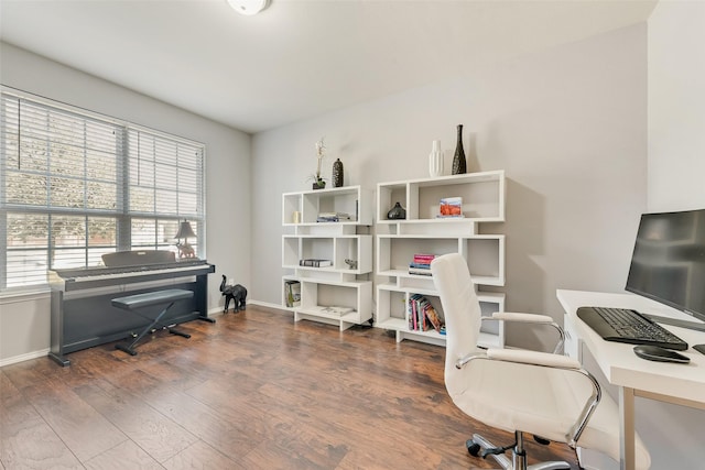 2224 Loreto Dr, Fort Worth, TX 76177 - office area with baseboards and wood finished floors