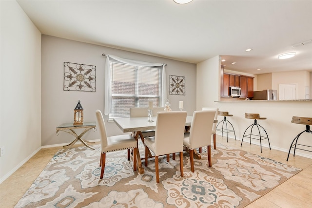 2224 Loreto Dr, Fort Worth, TX 76177 - dining area featuring recessed lighting and light tile patterned flooring
