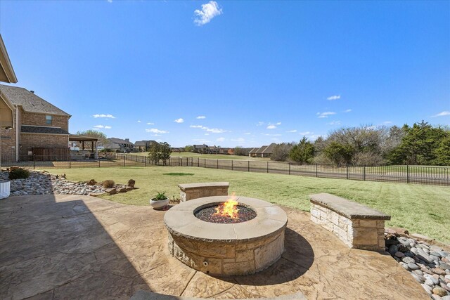 1904 Kings Pass, Heath, TX 75032 - view of patio featuring area for grilling, outdoor lounge area, a ceiling fan, and an outdoor kitchen