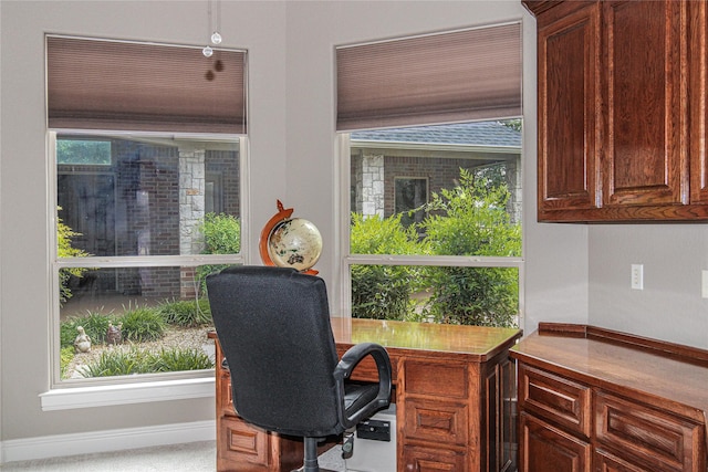 view of office area