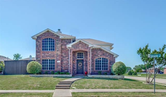 exterior space with a lawn