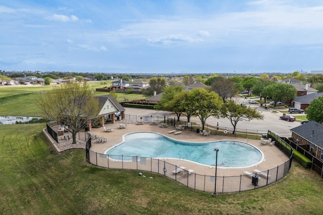 1312 Cattle Crossing Dr, Fort Worth, TX 76131 - community pool with a patio area, a residential view, and a water view