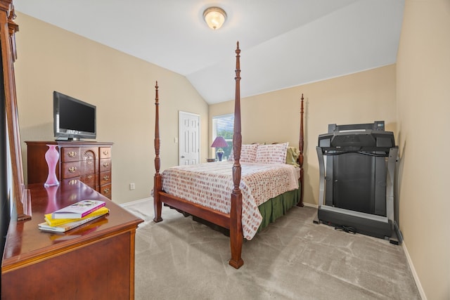 1192 Oak Hill Ln, Murphy, TX 75094 - bedroom with baseboards, carpet floors, and vaulted ceiling