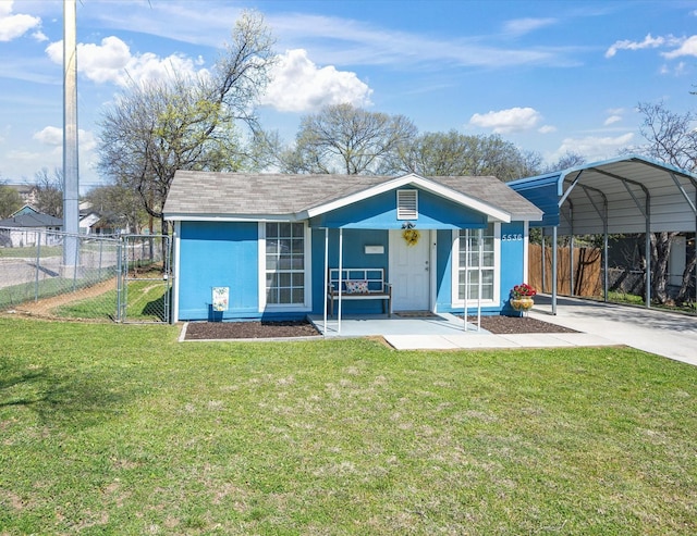 5536 Goodman Ave, Fort Worth, TX 76107 - view of front facade with a carport