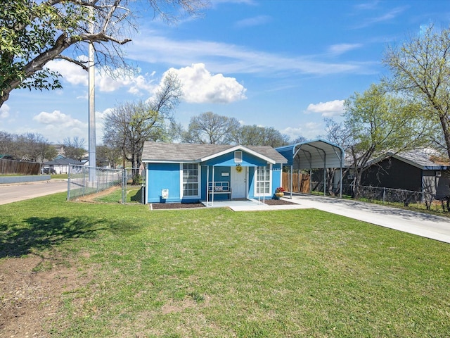 5536 Goodman Ave, Fort Worth, TX 76107 - single story home featuring a detached carport and concrete driveway