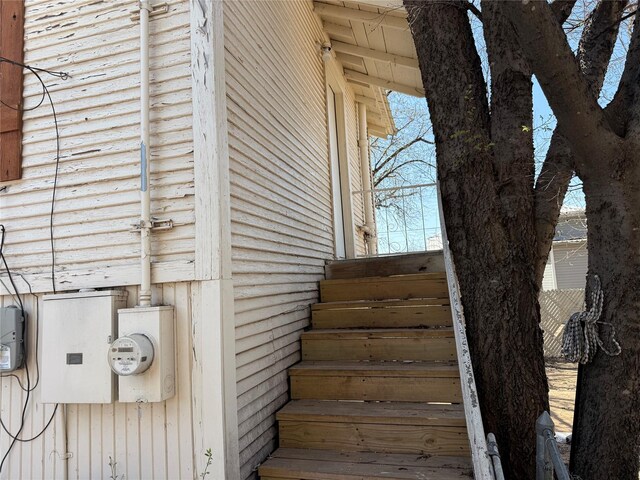 view of stairway