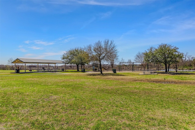 view of yard featuring a gazebo