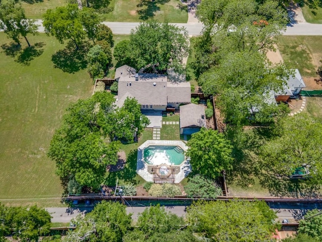 1410 Corto Dr, Dallas, TX 75218 - drone / aerial view of a pool