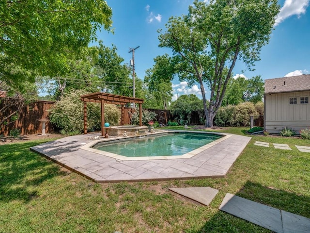1410 Corto Dr, Dallas, TX 75218 - view of swimming pool with a patio area and a pergola