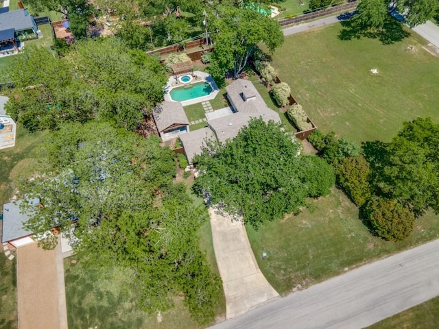 1410 Corto Dr, Dallas, TX 75218 - aerial overview of property's location featuring a pool area