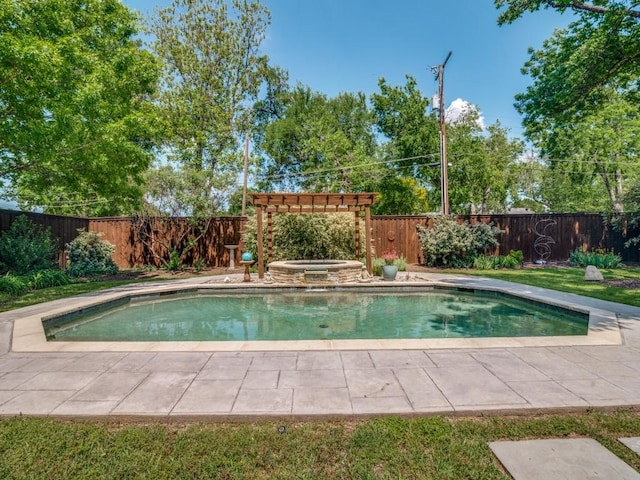 1410 Corto Dr, Dallas, TX 75218 - view of swimming pool featuring a fenced backyard and a pool with connected hot tub