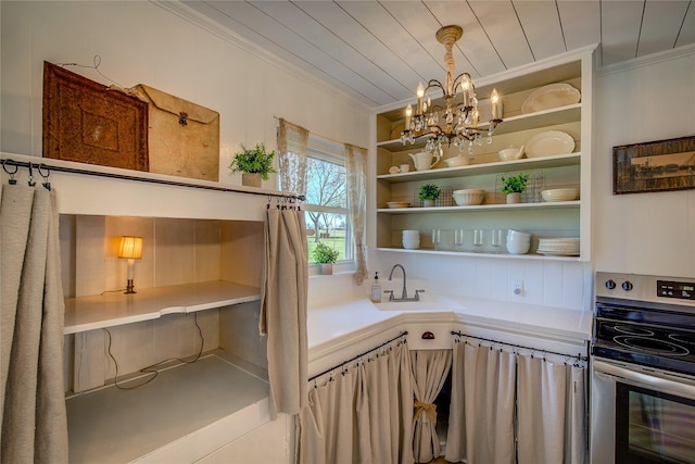 interior space with a sink