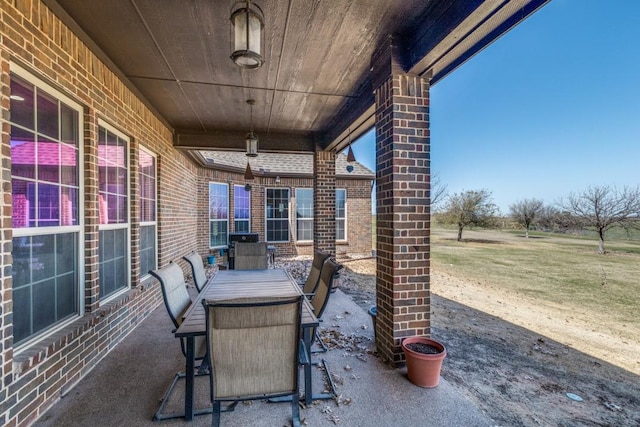 1211 Meredith Creek Ln, Fort Worth, TX 76179 - view of patio / terrace featuring outdoor dining space