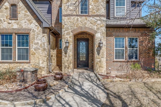 1211 Meredith Creek Ln, Fort Worth, TX 76179 - view of exterior entry with stone siding