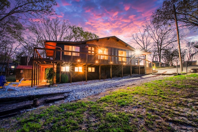 104 Henderson Harbor Cir, Payne Springs, TX 75156 - back of house with a wooden deck