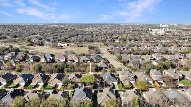 11279 Snyder Dr, Frisco, TX 75035 - aerial view of property and surrounding area with nearby suburban area
