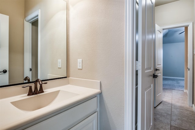 9848 Robinwoods Dr, Frisco, TX 75035 - bathroom featuring vanity and tile patterned flooring