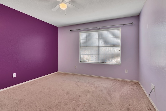 8529 Star Thistle Dr, Fort Worth, TX 76179 - carpeted spare room with baseboards and a ceiling fan