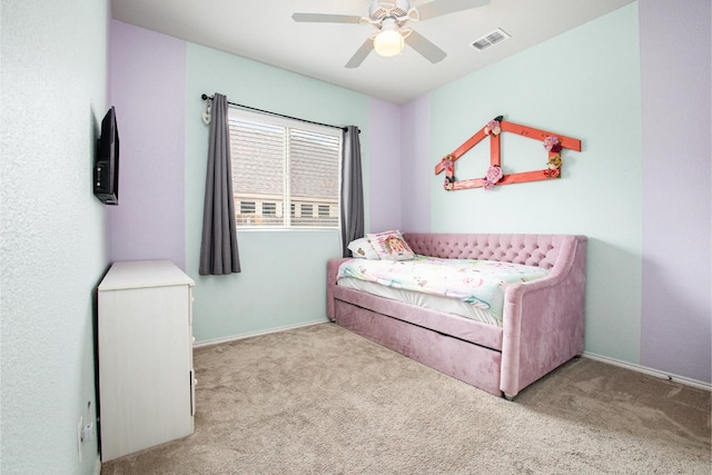 2015 Brenham Dr, Forney, TX 75126 - bedroom featuring carpet floors, ceiling fan, and baseboards