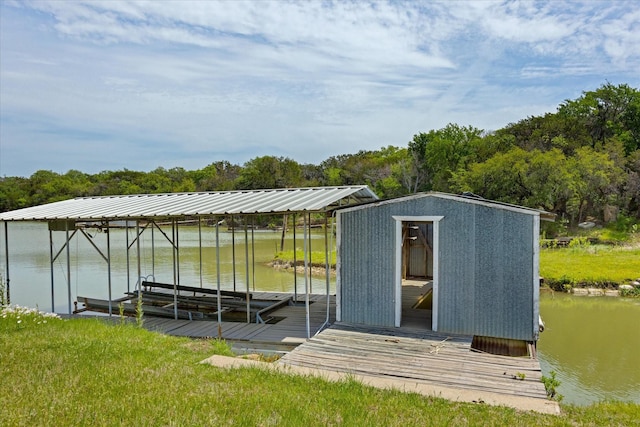 251 Dunn Dr, Palo Pinto, TX 76484 - dock area featuring a water view