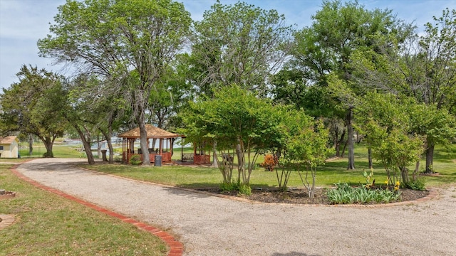 251 Dunn Dr, Palo Pinto, TX 76484 - view of home's community featuring a gazebo and a yard