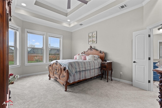 3032 Sagefield Ln, Haughton, LA 71037 - carpeted bedroom featuring multiple windows, crown molding, and baseboards