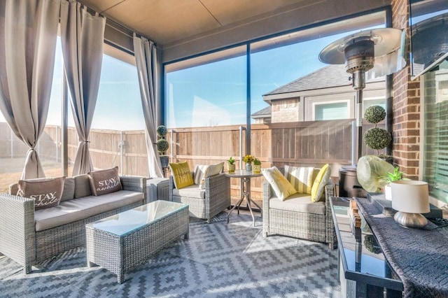 view of sunroom / solarium