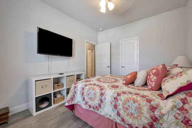 304 Welch Folly Ln, Aledo, TX 76008 - bedroom featuring wood finished floors, baseboards, and ceiling fan