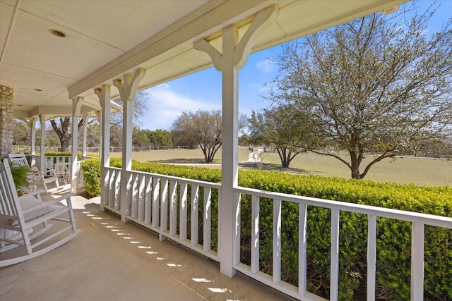 balcony with covered porch