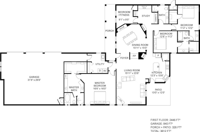 507 W 2nd St, Maypearl, TX 76064 - property floor plan