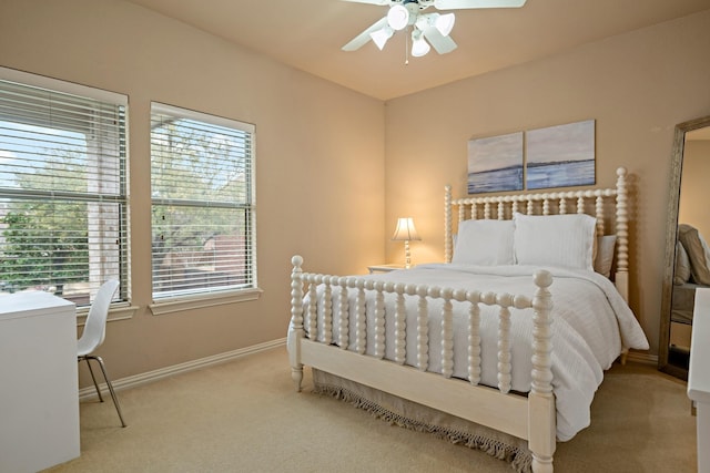 6004 Blossom Ct, Mckinney, TX 75072 - carpeted bedroom featuring baseboards and a ceiling fan