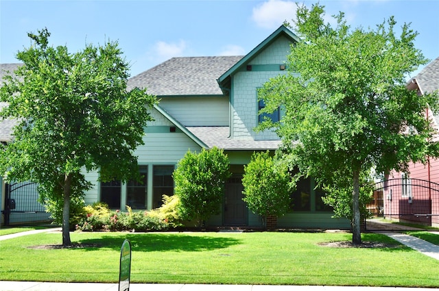 613 E Wall St, Grapevine, TX 76051 - view of front of house featuring roof with shingles and a front lawn