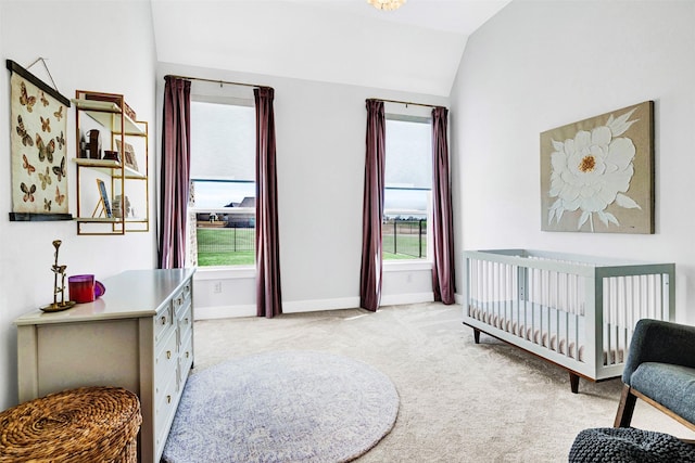 4909 Cheshire Ln, Parker, TX 75002 - bedroom with baseboards, lofted ceiling, multiple windows, and carpet floors