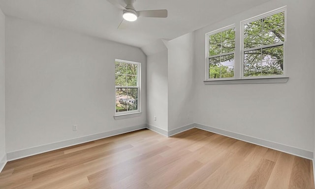 538 Proctor Ave, Waco, TX 76708 - empty room with wood finished floors, baseboards, and ceiling fan